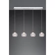 Pendul Trio FLYNT metal, sticla, alb, transparent, LED, 32W, 2300-3000-4000K, 3520Lm - 331610406