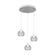Pendul Trio FLYNT metal, sticla, alb, transparent, LED, 24W, 2300-3000-4000K, 2640Lm - 331630306