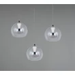 Pendul Trio FLYNT metal, sticla, alb, transparent, LED, 24W, 2300-3000-4000K, 2640Lm - 331630306