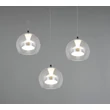 Pendul Trio FLYNT metal, sticla, alb, transparent, LED, 24W, 2300-3000-4000K, 2640Lm - 331630306