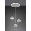 Pendul Trio FLYNT metal, sticla, alb, transparent, LED, 24W, 2300-3000-4000K, 2640Lm - 331630306