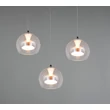 Pendul Trio FLYNT metal, sticla, alb, transparent, LED, 24W, 2300-3000-4000K, 2640Lm - 331630306