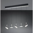 Pendul Trio GUANO metal, acril, nichel, negru, alb, LED, 40W, 2300-3000-4000K, 4250Lm - 334410507