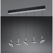 Pendul Trio GUANO metal, acril, nichel, negru, alb, LED, 40W, 2300-3000-4000K, 4250Lm - 334410507