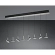 Pendul Trio GUANO metal, acril, nichel, negru, alb, LED, 64W, 2300-3000-4000K, 6800Lm - 334410807