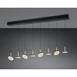 Pendul Trio GUANO metal, acril, nichel, negru, maro, alb, LED, 64W, 2300-3000-4000K, 6800Lm - 334410865