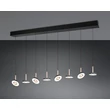 Pendul Trio GUANO metal, acril, nichel, negru, maro, alb, LED, 64W, 2300-3000-4000K, 6800Lm - 334410865