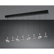 Pendul Trio GUANO metal, acril, nichel, negru, maro, alb, LED, 64W, 2300-3000-4000K, 6800Lm - 334410865
