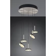 Pendul Trio GUANO metal, acril, nichel, negru, alb, LED, 40W, 2300-3000-4000K, 4250Lm - 334430507