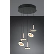Pendul Trio GUANO metal, acril, nichel, negru, maro, alb, LED, 40W, 2300-3000-4000K, 4250Lm - 334430565
