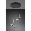 Pendul Trio GUANO metal, acril, nichel, negru, maro, alb, LED, 40W, 2300-3000-4000K, 4250Lm - 334430565