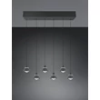 Pendul Trio ROMEO metal, negru, LED, 42W, 2300-3000-4000K, 4200Lm - 337010632