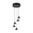 Pendul Trio ROMEO metal, negru, LED, 35W, 2300-3000-4000K, 3500Lm - 337030532