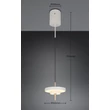 Pendul Trio KEATON metal, acril, gri, alb, LED, 10W, 2300-3000-4000K, 1200Lm - 340210176