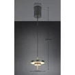 Pendul Trio KEATON metal, acril, negru, auriu, alb, LED, 10W, 2300-3000-4000K, 1200Lm - 340210180