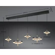 Pendul Trio KEATON metal, acril, negru, auriu, alb, LED, 50W, 2300-3000-4000K, 5900Lm - 340210580