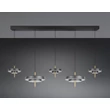 Pendul Trio KEATON metal, acril, negru, auriu, alb, LED, 50W, 2300-3000-4000K, 5900Lm - 340210580