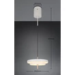 Pendul Trio KEATON metal, acril, gri, alb, LED, 34,5W, 2300-3000-4000K, 4000Lm - 340219176