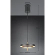 Pendul Trio KEATON metal, acril, negru, auriu, alb, LED, 34,5W, 2300-3000-4000K, 4000Lm - 340219180
