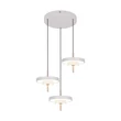Pendul Trio KEATON metal, acril, gri, alb, LED, 30W, 2300-3000-4000K, 3600Lm - 340230376