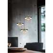 Pendul Trio KEATON metal, acril, negru, auriu, alb, LED, 30W, 2300-3000-4000K, 3600Lm - 340230380