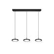 Pendul Trio TRAY metal, negru, LED, 4000K, 3x10W, 3600lm - 340910332