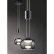 Pendul Trio MADISON metal, sticla, negru, crom, LED, 3000K, 8W, 900lm - 342010132