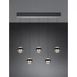 Pendul Trio ORBIT  metal, negru, nichel, LED, 8W, 960lm, 2300K-3000K-4000K - Trio-344410507