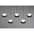 Pendul Trio ORBIT  metal, negru, nichel, LED, 8W, 960lm, 2300K-3000K-4000K - Trio-344410507