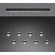Pendul Trio ORBIT  metal, negru, nichel, LED, 8W, 960lm, 2300K-3000K-4000K - Trio-344410807