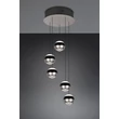Pendul Trio ORBIT  metal, negru, nichel, LED, 8W, 960lm, 2300K-3000K-4000K - Trio-344430507