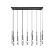 Pendul Trio LUCENT metal, sticla, negru, crom, transparent, LED, 2300K - 3000K - 4000K, 11x2.8W, 11x280lm - 344511120