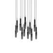 Pendul Trio LUCENT metal, sticla, crom, LED, 2300K - 3000K - 4000K, 11x2.8W, 11x280lm - 344531106