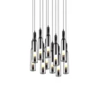 Pendul Trio LUCENT metal, sticla, crom, LED, 2300K - 3000K - 4000K, 11x2.8W, 11x280lm - 344531106