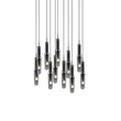 Pendul Trio LUCENT metal, sticla, crom, LED, 2300K - 3000K - 4000K, 11x2.8W, 11x280lm - 344531106