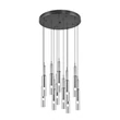 Pendul Trio LUCENT metal, sticla, negru, crom, transparent, LED, 2300K - 3000K - 4000K, 11x2.8W, 11x280lm - 344531120