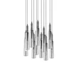Pendul Trio LUCENT metal, sticla, negru, crom, transparent, LED, 2300K - 3000K - 4000K, 11x2.8W, 11x280lm - 344531120