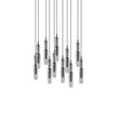 Pendul Trio LUCENT metal, sticla, negru, crom, transparent, LED, 2300K - 3000K - 4000K, 11x2.8W, 11x280lm - 344531120