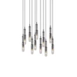 Pendul Trio LUCENT metal, sticla, negru, crom, transparent, LED, 2300K - 3000K - 4000K, 11x2.8W, 11x280lm - 344531120