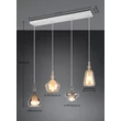 Pendul Trio ALDEA metal, sticla, alb, crom, chihlimbar, E14 - 349400417