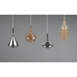 Pendul Trio ALDEA metal, sticla, alb, crom, chihlimbar, E14 - 349400417