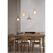 Pendul Trio ALDEA metal, sticla, alb, crom, chihlimbar, E14 - 349400417