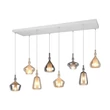 Pendul Trio ALDEA metal, sticla, alb, crom, chihlimbar, E14 - 349400817