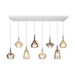 Pendul Trio ALDEA metal, sticla, alb, crom, chihlimbar, E14 - 349400817