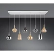 Pendul Trio ALDEA metal, sticla, alb, crom, chihlimbar, E14 - 349400817