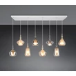Pendul Trio ALDEA metal, sticla, alb, crom, chihlimbar, E14 - 349400817