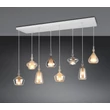Pendul Trio ALDEA metal, sticla, alb, crom, chihlimbar, E14 - 349400817