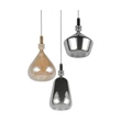 Pendul Trio ALDEA metal, sticla, alb, crom, chihlimbar, E14 - 349430317