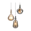 Pendul Trio ALDEA metal, sticla, alb, crom, chihlimbar, E14 - 349430317