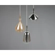 Pendul Trio ALDEA metal, sticla, alb, crom, chihlimbar, E14 - 349430317